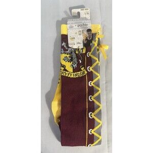 Gryffindor Harry Potter Womens Knee High Socks w/ribbon Bioworld Costume Cosplay
